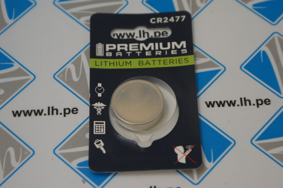 CR2477               Bateria Lithium 3V, 1000mAh, Coin Size